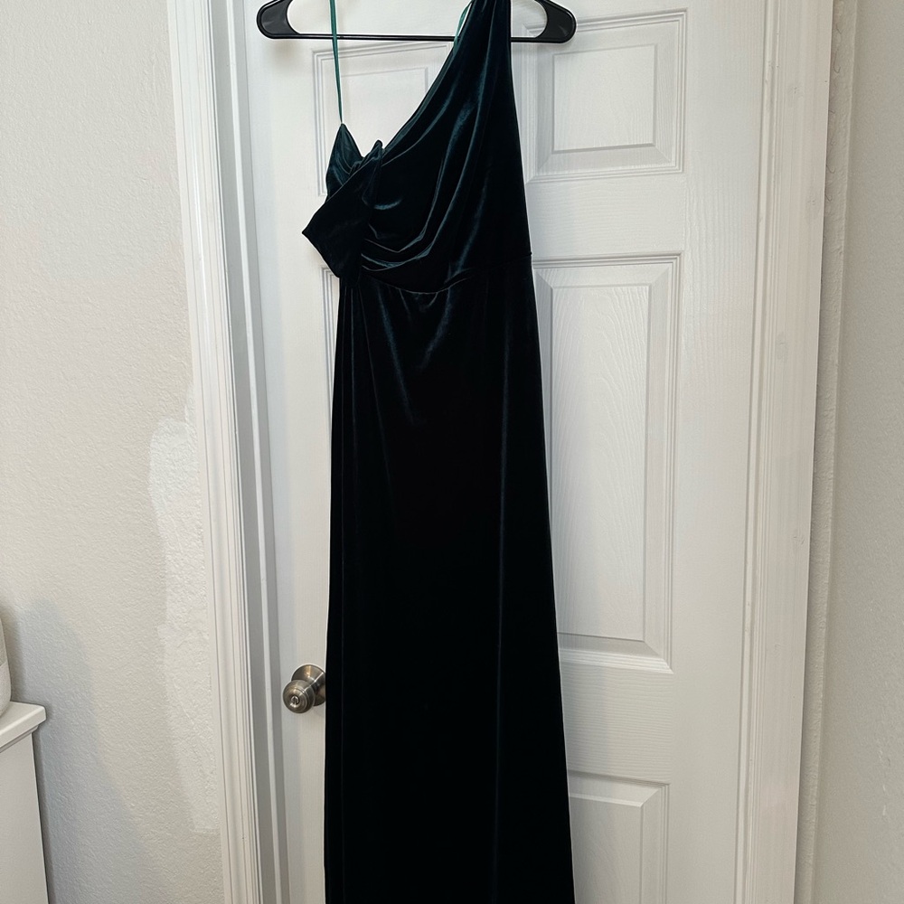 Revelry Classic Emerald Moira Convertible Velvet Dress